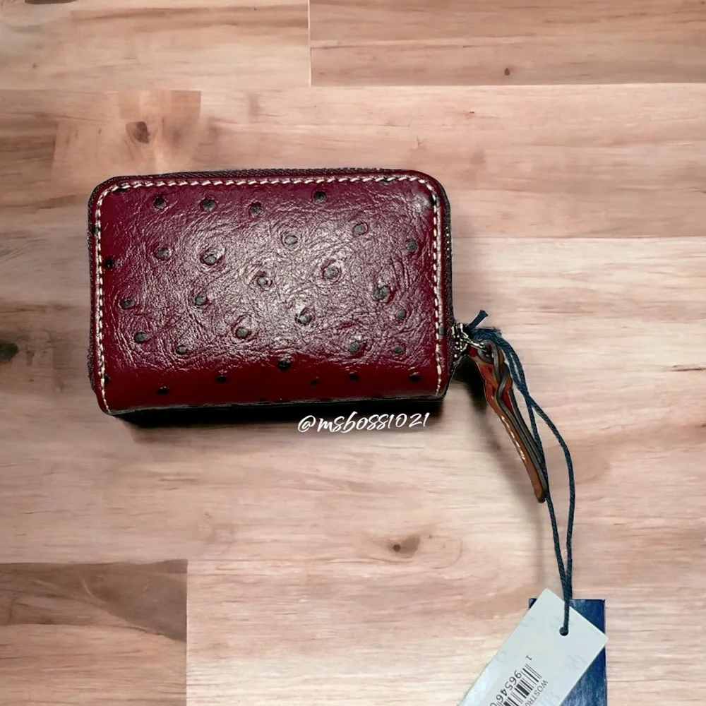 Dooney & Bourke Leather Zip Around Wallet Cognac BRAND NEW WITH TAGS_3